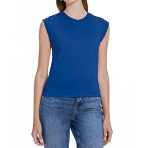 NEW GOLDIE organic cotton cap sleeve tee in limoges